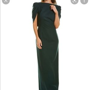 Oscar de La Renta Open Back Gown Green